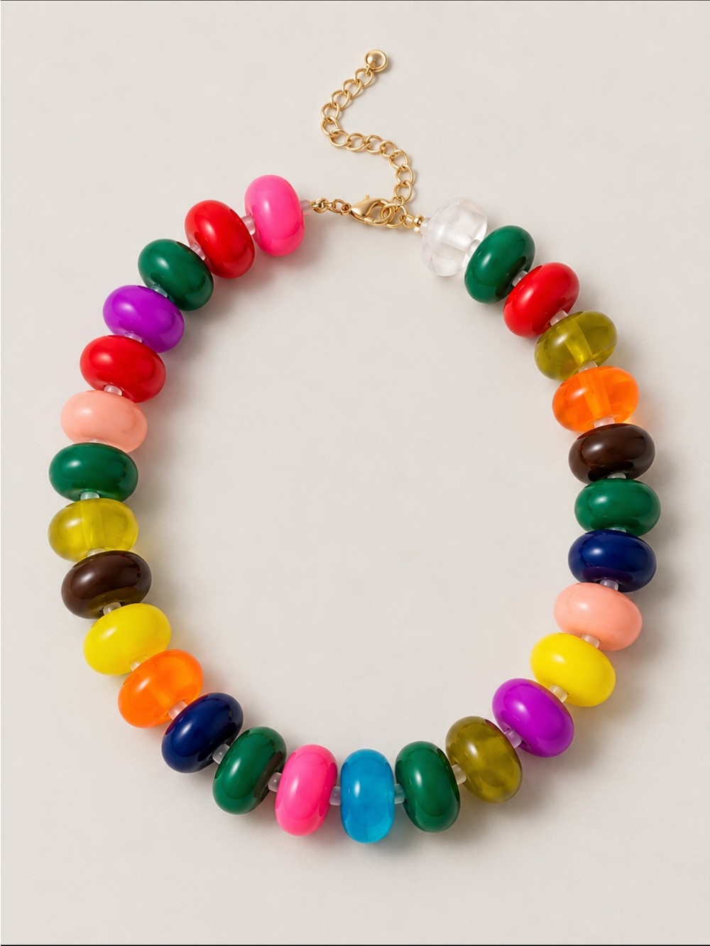 New! Colorful Mixed Bead Dopamine Necklace NWOT 2001